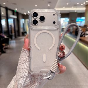 เคสใสไม่เหลืองพร้อมรูสำหรับสายคล้องและแม่เหล็กสำหรับ iPhone 18 Pro Max 17 Air 16 15 14 13 Plus - Product Image 3