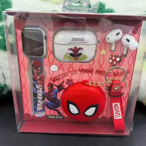 Vendite calde 2025 nuovi SpiderMans cartoni animati auricolari senza fili orologio che piange bambino in-ear tipo cuffie all'ingrosso - Product Image 1