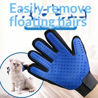 Brosse et Gant de Toilettage pour Éliminer les Poils d'Animaux pour Chiens et Chats - Matériau en Silicone de Luxe à Motif de Dessin Animé Facile à Utiliser