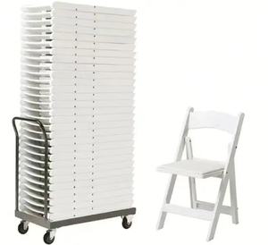 Chaise Pliante Wimbledon en Résine Blanche pour Événement, Capacité de 1000 lb, Légère, pour Extérieur, Location, Fête, Mariage - Product Image 3