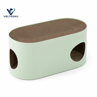 Griffoir ovale pour chat en forme de ballon de football, cachette en carton ondulé, mobilier interactif d'intérieur, vente en gros
