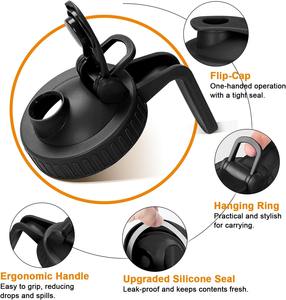 Jarra de vidrio con tapa de 2 cuartos, tipo Mason, con boquilla de boca ancha, para leche materna, té helado y bebidas frías - Product Image 3