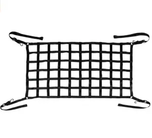 Short Truck Bed Cargo Net Heavy Duty Cargo Nets for Pickup Trucks with Cam Buckles & S-Hooks (42" x 50")