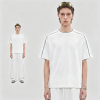 T-shirt Homme Haute Qualité Séchage Rapide, Personnalisé avec Panneaux en Maille et Coutures Plates Contrastantes, Idéal pour la Gym, le Streetwear et les Tenues de Sport, Modèle Uni