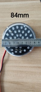 وحدة إضاءة تحذير مرورية صغيرة LED بحجم 84 مم و100 مم و125 مم، تعمل بجهد 12 فولت و24 فولت، مع ضوء وامض كهرماني ولوحة سهمية - Product Image 4