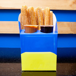 Caja de Embalaje para Churros y <span class=keywords><strong>Sushi</strong></span> Biodegradable y Ecológica con Logotipo Personalizado, con Soporte para Salsas, Recubrimiento UV, Materiales Reciclados, Tamaño Personalizado - Product Image 4