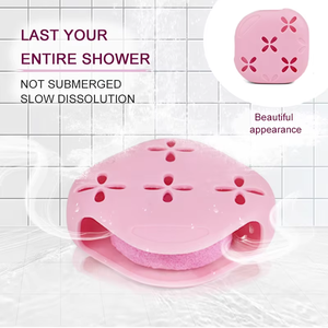 Vassoio Antiscivolo <span class=keywords><strong>in</strong></span> Silicone per <span class=keywords><strong>Doccia</strong></span> con Ventosa, Contenitore per Bombe da Bagno a Lunga Durata, Supporto per Pastiglie da <span class=keywords><strong>Doccia</strong></span> - Product Image 1