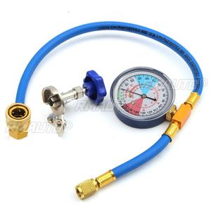 Mangueras de Recarga de Refrigerante R134A para Aire Acondicionado de Automóvil, 250 PSI, con Manómetro - Product Image 1