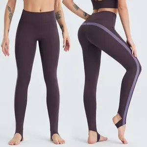 Blank Plain Plus Size Breathable Soft Yoga Pants Stacking Feet Camel Toe Workout Yoga Leggings For Women Sexy