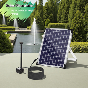 Fontaine d'eau <span class=keywords><strong>solaire</strong></span> OTHC SP100 pour jardin et système d'oxygénation pour bassin à poissons, matériau ABS, 10W 3.7V, étanche - Product Image 1