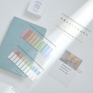 Bloc-notes adhésif créatif pour étudiants, simple, translucide, rétro, couleur <span class=keywords><strong>index</strong></span> - Product Image 1