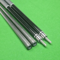 Tongkat Biliar Profesional Berkualitas Tinggi 58 Inci Serat Karbon Sambungan Tengah, Ujung 12.5mm, 1/2 Terpisah, Baja Tahan Karat, Ringan