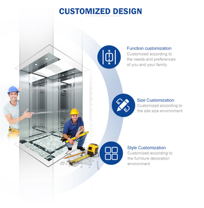 Ascenseurs résidentiels FUJICL pour intérieur/extérieur, design contemporain, entraînement AC, prix d'usine abordable pour villas - Product Image 3