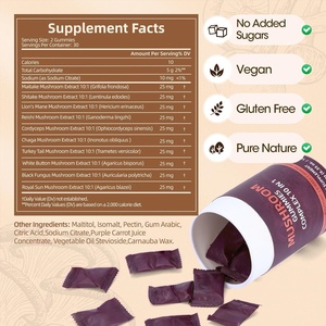 OEM/ODM Private Label Supplements Lion'Mane Ashwagandha Mushroom <b>Gummies</b> Energy Providing <b>Sleep</b> Assist Mushroom Gummy - Product Image 5