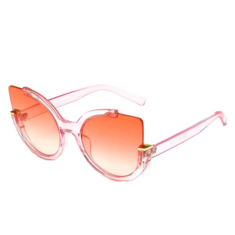 ファッションピンク透明ヴィンテージサングラスレトロアイウェアサングラスキャットアイサングラス