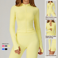 Logo personnalisé vêtements pour femmes de haute qualité Streetwear veste coupe-vent Fitness mode entraînement veste de gymnastique avec poignets de pouce