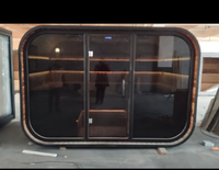 Sauna à vapeur extérieur en forme de cube avec porte en verre, construction en bois massif, poêle à sauna électrique pour usage domestique et commercial