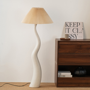 Nordic Luxury Ceramic <strong>Floor</strong> <strong>Lamp</strong> with Textile <strong>Shade</strong> Stylish Fabric <strong>Shade</strong> <strong>for</strong> Living Room Sofa Side Exhibition Hall Decor - Product Image 3