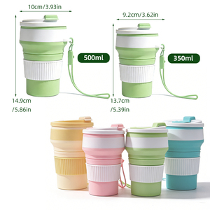 OEM ODM Eco-Friendly Waterproof 350ml Foldable Portable Travel Pet Puppy Dog Water Drinking Bowl <b>Dispenser</b> <b>Bottle</b> - Product Image 1