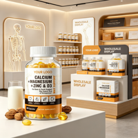 Capsules de vitamine D3 K2 magnésium zinc Greenpeople - Complément alimentaire pour la santé osseuse des adultes, biologique, végétalien