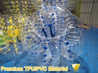 Ballon de football à bulles en TPU résistant aux chocs avec homologation CE, ballon humain type hamster en promotion