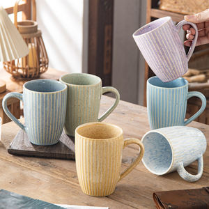 أكواب سيراميك مخططة كلاسيكية بسعة 500 مل (16.<span class=keywords><strong>5</strong></span> أونصة) مع شعار مخصص بالجملة - Product Image 5