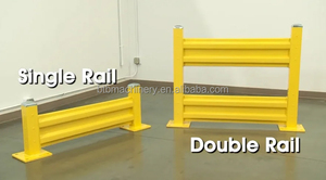 Barandilla de acero reflectante de grado ingeniero con recubrimiento de polvo amarillo de 2 costillas de alta resistencia para Taller, almacén, seguridad vial - Product Image 5