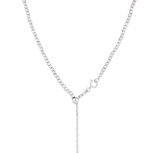 Collar de Cadena Gruesa Ajustable Radiante con Corte Láser en Platino Pt950 Blanco, Joyería de Regalo Unisex Brillante, Lujosa y Minimalista - Product Image 1