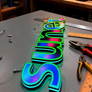 Letras de Canal <span class=keywords><strong>LED</strong></span> RGB Personalizadas, <span class=keywords><strong>Letrero</strong></span> <span class=keywords><strong>Luminoso</strong></span> que Cambia de Color, Letras Iluminadas a Todo Color, <span class=keywords><strong>Letrero</strong></span> <span class=keywords><strong>Luminoso</strong></span> <span class=keywords><strong>Programable</strong></span> a Todo Color - Product Image 3