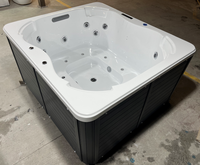Bain à remous de luxe pour villa, extérieur, 4 places, avec éclairage LED sous-marin, mode fête