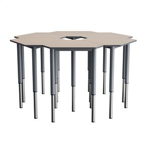 Soaring Eagle Modular <b>Table</b> Trapezoidal <b>Desk</b> For Classroom Meeting Training Rooms - Product Image 1