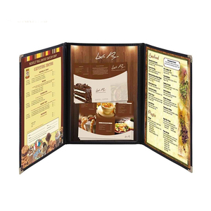 Protège-menus Yimi en PU+PVC de luxe, triple pliage, 3 pages, 6 vues, format A4, multicolores, modèle Yimi-24012304 - Product Image 2