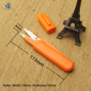Portable bricolage artisanat point <span class=keywords><strong>de</strong></span> croix outils Style Simple coupe-fil <span class=keywords><strong>couture</strong></span> tricot accessoire couverture en plastique carré cisailles ciseaux - Product Image 2
