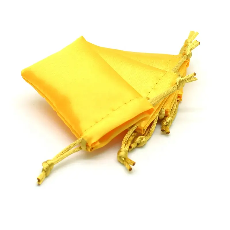 Sacchetti di seta di raso liscio personalizzati per la custodia della parrucca sacchetto di polvere con coulisse sacchetto di gioielli di seta