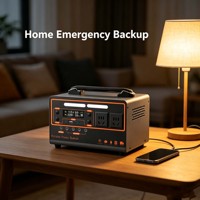 Station d'alimentation portable 400W avec écran numérique et panneau solaire 480Wh, légère, écran LCD intégré, pour camping et situations d'urgence