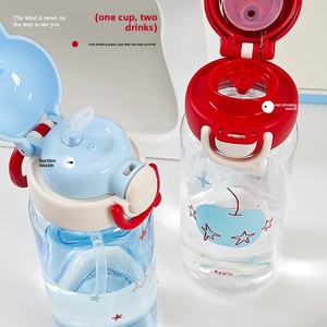 Little Tea Diary Springtime Tales Mug en plastique PC à double usage, style dessin animé, grande capacité, résistant à la chaleur, avec paille et sangle <span class=keywords><strong>de</strong></span> transport - Product Image 2