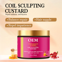 Produits de la gamme de soins capillaires à haut rendement revitalisant naturel sans rinçage extrait de grenade au miel lisse non gras pour les cheveux crépus