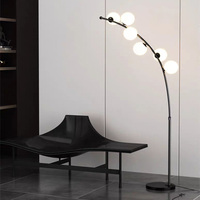 PLUS GRAND ÉCLAIRAGE Style Européen Minimaliste Post-moderne Creative Lampadaire En Verre Salon Chambre Melon Verre Led Lampe De Table