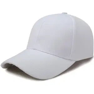 Wholesale Unisex Adjustable 6 Panel 3D Embroidery 100% Acrylic Fabric White Hat Blank Baseball Cap For Men