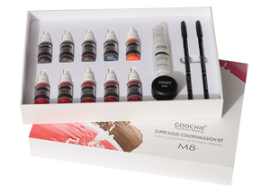 Goochie – Kit professionnel M8 10 couleurs, Kit de Pigment de <span class=keywords><strong>maquillage</strong></span> <span class=keywords><strong>Permanent</strong></span>, fournitures de tatouage, Kit d'encre pour sourcils et lèvres - Product Image 3