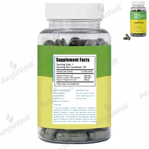 Private Label Veganistische Chlorofyl <span class=keywords><strong>Capsules</strong></span> Organische Kruidenlichaamsgeur Darm Huidgezondheidssupplementen Darmgezondheid Magische Chlorofyl Pillen - Product Image 2