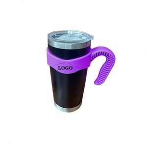 Custom Logo Printed Plastic Water Bottle Mugs <b>Cup</b> Handle for 20Oz Tumbler Hand Holder - Product Image 1