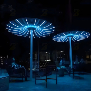 مصباح أرضي على شكل زهرة في مول مي تشن، تركيبة فنية للإضاءة الخارجية في المطاعم والمحطات - Product Image 5