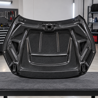 Capot en fibre de carbone style VARI VRS compatible avec Honda Civic X 10e génération 2016-2019, tissage sergé