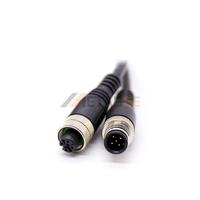 Connecteur M12 5 broches mâle-femelle étanche IP67 250V 4A avec couplage à vis, longueur de câble personnalisée, support OEM