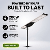 Lampe solaire LED pour rue JKCSOLAR JKC-FX200W-PLUS, IP66, capteur PIR, batterie LiFePO4, télécommande DALI D4i, alliage d'aluminium