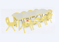 Meubles de garderie en bois au design moderne, table et chaises réglables pour l'école, la maternelle, ensemble de repas pour enfants