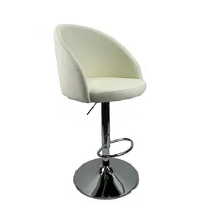 Eco-friendly PU Leather Barstool Pub Stool Chair, moderno Metal Frame Cinza Alta Preto Bar Counter Stool Barstool