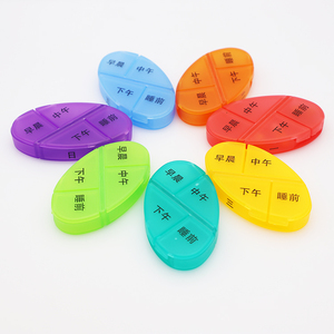 Logo personnalisé langue allemagne anglais russie impression hebdomadaire 7x4 plastique pilule rangement organisateur boîte 28 composants pilule boîte - Product Image 3