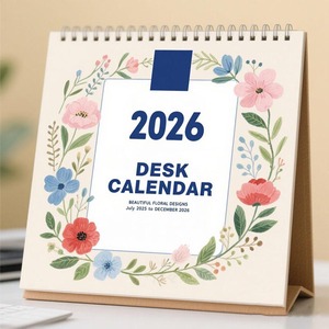 Impression personnalisée de haute qualité en couleur 2026 calendrier de Table de bureau mural <span class=keywords><strong>chinois</strong></span> en spirale calendriers de 365 jours - Product Image 2